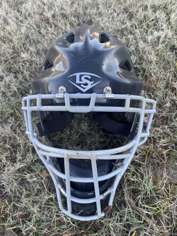 Louisville Slugger 捕手面具和头盔 守门员风格 青年 尺寸 6 3/8 7 1/8 — 第 1/4 张图片