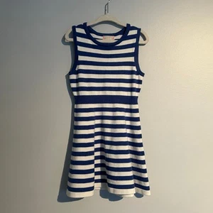 EGG New York Striped Knit Dress – Blue & White – Girls Size 4 - Picture 1 of 7