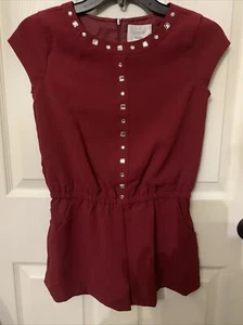 Dressed Up By:  GYMBOREE wine color romper size 12 It Is GORGEOUS! - Picture 1 of 4