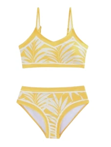 NWT GIRLS size 10 YELLOW & WHITE 2 PIECE BEACH READY BIKINI - Picture 1 of 3