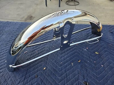 NOS 1973 Honda CB125S Chrome Front Fender, CB125 - Image 1 of 4