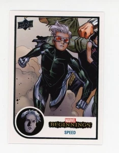 2022 Oberdeck Marvel Anfänge #151 GESCHWINDIGKEIT Sammelkarte WEISSER RAND - Bild 1 von 1