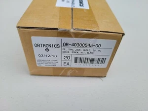 Brand New Box of 20 OR-40300545-00 Ortronics 6-Port TracJack Faceplate, Black  - Picture 1 of 3