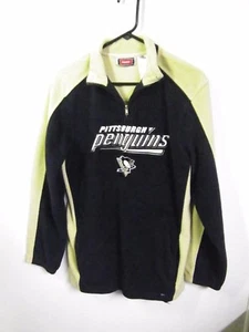 PENGUIN REEBOK JUGENDGRÖSSE 18-20 POLYFLEECEJACKE REISSVERSCHLUSS TASCHEN SCHWARZ & HELLBRAUN NHL - Bild 1 von 9