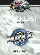 1998 Maxx 10th Anniversary #134 Checklist