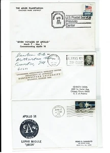 Apollo 16 ILLINOIS April 1972 Tracking Stations Space 3 Covers !! - Picture 1 of 1