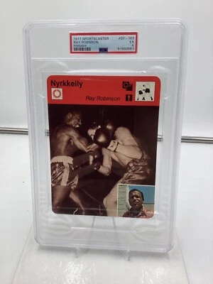 1977 Sportcaster Finnish #07-163 Sugar Ray Robinson PSA 5 - Image 1 of 2