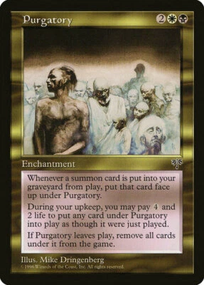 MTG 4X MIRAGE PURGATORY NM MAGIC THE GATHERING RARE ENCHANTMENT ENGLISH CARD - Image 1 of 4
