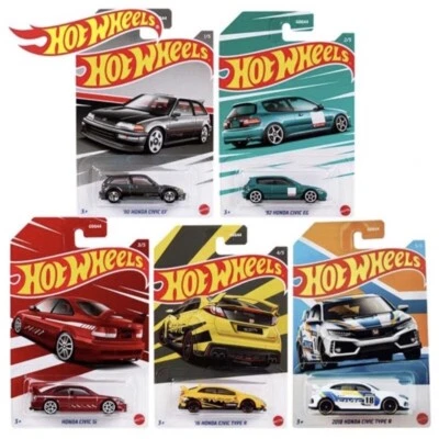 set Hot Wheels Honda Civic Series 2022 tipo r Si Eg Ef colección precio más bajo Foto 1 de 4
