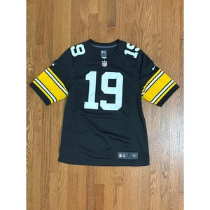 Pittsburg Steelers Nike Smith-Schuster 19 On Field Black Jersey Men's Medium EUC - Picture 1 of 10