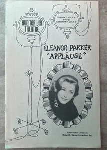 July 1972 “Applause” Program – Eleanor Parker – Auditorium Theatre, Denver  RARE - Picture 1 of 3