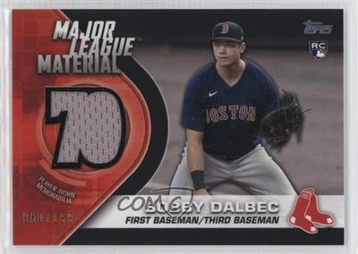 2021 Topps Major League Materials Series 2 Black /199 Bobby Dalbec Rookie RC - Image 1 of 2