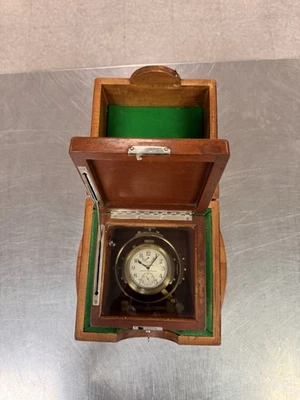 RARO 1942 Hamilton Cronómetro Modelo 22 Marina de los Estados Unidos Barcos Militares Segunda Guerra Mundial Foto 1 de 4