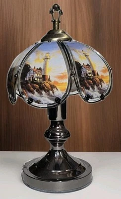 Faro Lámpara Táctil 3 Vías 14" Alto 6 Paneles Bombilla Única Faro Multicolor Foto 1 de 4