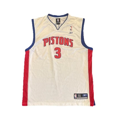 Camiseta deportiva Detroit Pistons Ben Wallace XL para hombre blanca Reebok  Foto 1 de 4