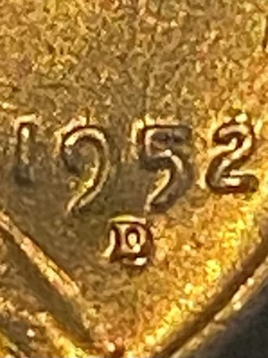 Centavo Lincoln Wheat 1952 D/S OMM - FS-511 (D sobre S) rojo sin circular Foto 1 de 4