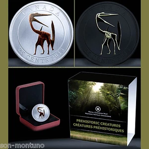 Quetzalcoatlus GLOW IN THE DARK DINOSAUR - 2013 Canada 25 Cents SOLD OUT AT MINT - Picture 1 of 1