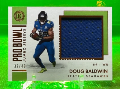 #32/49 2017 Jersey Doug Baldwin Encased Pro Bowl Jumbo Jerseys WR SEAHAWKS - Image 1 of 2