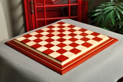 Signature Contemporary IV Luxury Chess board - PADAUK/CURLY MAPLE - 2.5" Squares - Image 1 of 4