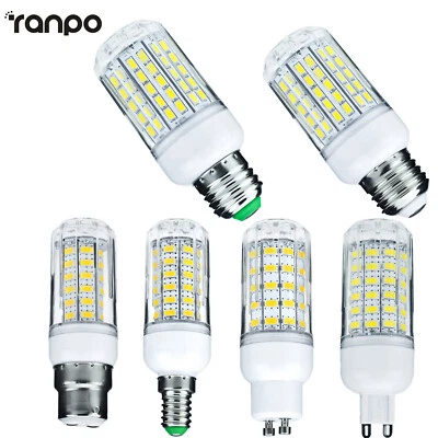 B22 E27 E14 G9 GU10 LED Corn Light SMD Bulb 6W 9W 12W 15W 18W 20W 25W Home Lamps - Image 1 of 4