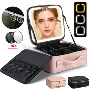 Bolsa de Maquillaje con Espejo LED Estuche de Maquillaje de Viaje Maquillaje Artistas Organizador de Cosméticos - Imagen 1 de 30