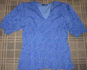 QUIZ LADIES SIZE 14 BLOUSE SHIRT TOP SHORT SLEEVES V-NECK Casual smart work - Picture 1 of 3