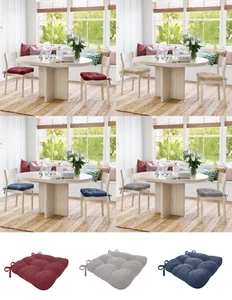 Kate Aurora Luxe Plüsch einfarbig strukturiert schmutzabweisend Stuhlkissen - Bild 1 von 18