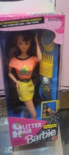 1993 “Glitter Hair” Barbie - Brunette - Mattel New in Box Long HAIR!