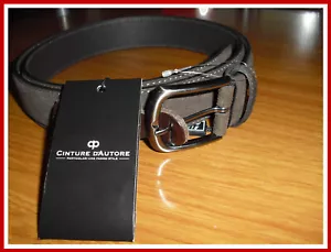 CINTURE D'AUTORE TAGLIA 42/105 Cintura Uomo Pelle Ottone Made in Italy Marrone - Foto 1 di 11