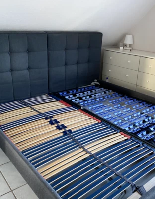 Ruf Bett - Grau - 180 x 200 - Super Qualität mit 2 x Lattenrost - High End! - Bild 1 von 4