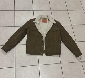 Levi's Women's Size Small Brown Corduroy Trucker Jacket Sherpa Button Up - Picture 1 of 15