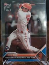 Blake Sabol Rookie Card BLUE LE 36/49 Parallel 2023 Topps Now 184 Giants