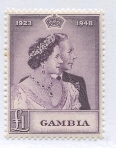 Gambia KGVI 1948 £1 Silver Wedding mint o.g. hinged - Picture 1 of 1
