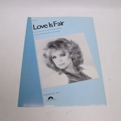 Fleming/Morgan Love is Fair Piano Voice Country  Sheet Music 1980 Pi-Gem Music - Image 1 of 4