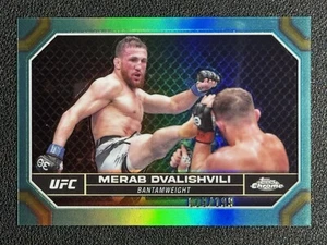 2024 Topps Chrome UFC Merab Dvalishvili #135 Aqua Refractor 015 /199 - Picture 1 of 2