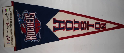 HOUSTON  ROCKETS  PENNANT  OFFICIAL  NBA  PRODUCT WITH  HOLOGRAM  WOOL  BEND Cover