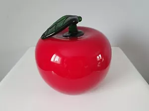 Enorme cristal de Murano rojo manzana arte vidrio muy grande de gran tamaño 18 cm H 1,5 kg - Imagen 1 de 8