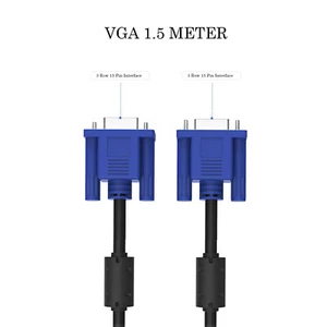 1.5M VGA SVGA 15 Pin PC to Monitor TFT TV LCD Extension Cable Male to Male Lead - Picture 1 of 11