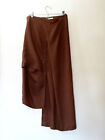 Dark Brown Xiao Studio Asymmetric Linen Skirt,Assebmly New York,Maryam Nassir S