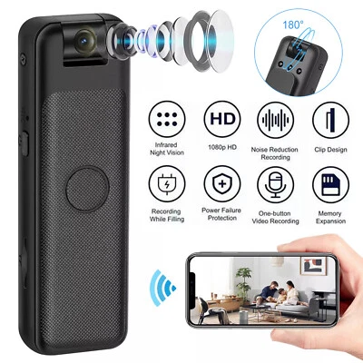 Wifi Mini Body Camera Portable Video Recorder Infrared Night Vision Security Cam - Image 1 of 4