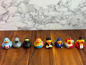 Set of 8 Mixed Brands Rincho Etc Rubber Ducks Duckies Multicolored - Picture 1 of 15