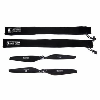 T-Motor 9.5x3.8 Gloss Black Carbon Fiber Props for DJI Phantom Upgrade, Self-Loc - Image 1 of 4