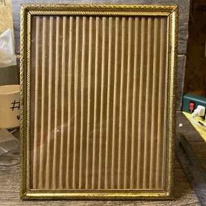 Vintage Goldtone Metal Picture Frame for 8x10 Free Standing - Picture 1 of 5