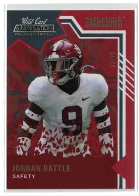 2021 Wild Card Alumination Jordan Battle Smashing #32/70 Alabama - Image 1 of 2