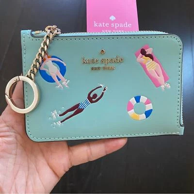 Cartera portatarjetas Kate Spade Splash mediana con cremallera k7200 nueva Foto 1 de 4