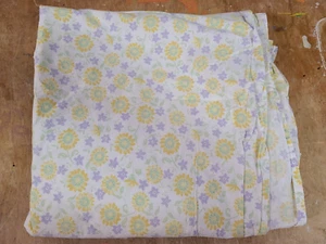 Pottery Barn Kids "Yellow & Purple Flowers" Twin Flat Sheet - Picture 1 of 3