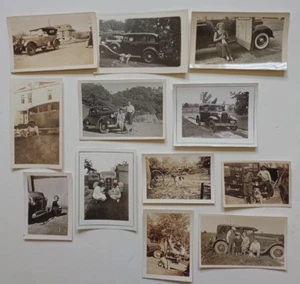 Lote de fotos antiguas perros mascotas coches parejas hombres mujeres instantáneas originales - Imagen 1 de 5