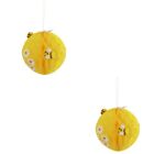 2 Sets Bee Honeycomb Paper Honeycomb Hanging Ornament with Felt Bee