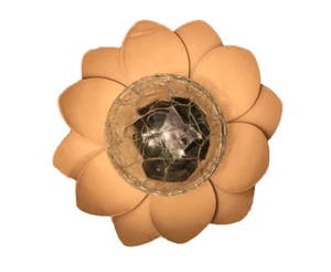 Solar Metal Loto LED Crackle Ball Luz Jardín Patio Mesa Comedor Decoración Rosa - Imagen 1 de 4