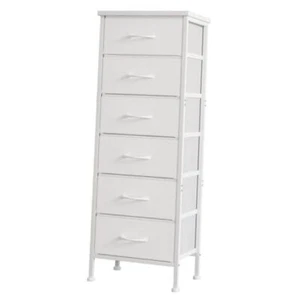 White Tall Dresser for Bedroom Closet Organizers and Storage Tall Fabric - Picture 1 of 7
